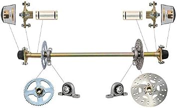 Go Kart Rear Axle Assembly Kit Complete 