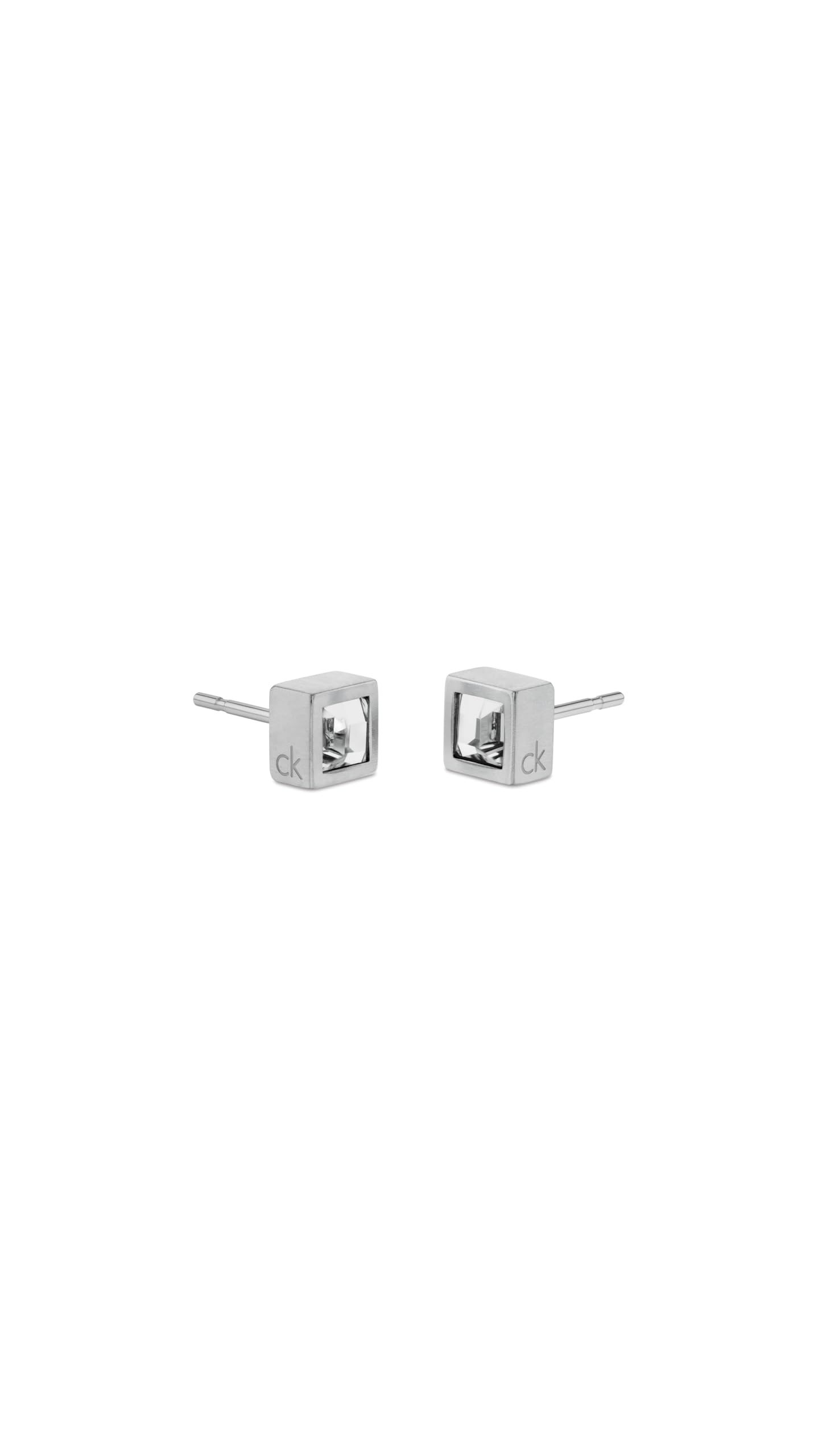Calvin Klein Pendientes de Botón para Hombre Colección CK ESSENTIAL LINKS en Acero Inoxidable - Disponible en versión Oro o Plata