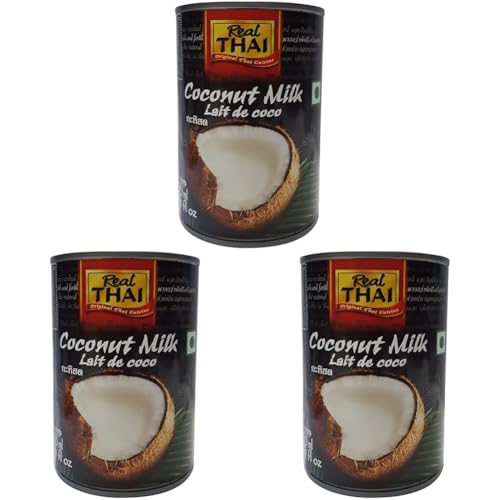 Image of Real THAI Original Thai Cuisine Coconut Milk, 13.53 fl oz ℮ 400 ml (Pack of 3)