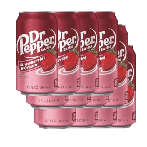 Dr. Pepper Strawberries & Cream 12er-Pack (12 × 355ml Dose) US-Version