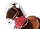 Knorrtoys 40750 - Stehpferd XXL Winnie Standpferd Reitpferd, mit Sattel und Zaumzeug, braun, Dunkelbraun