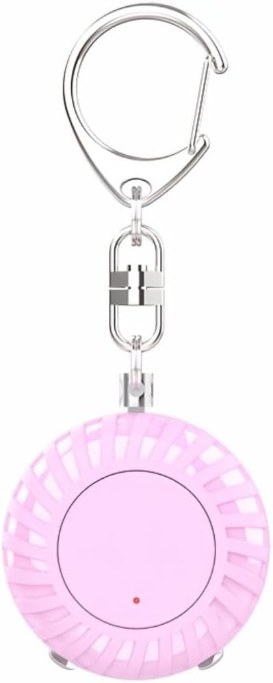 130dB Personal Alarm Keychain with LED Strobe Light - Safety and Self-Defense for Women, Children and Elderly - Panic Button, Emergency Device and Portable Personal Defense (PinkC)