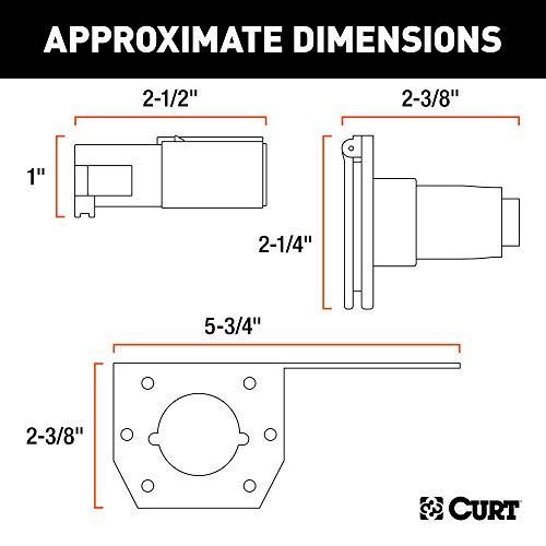 CURT 58677 Vehicle-Side and Trailer-Side 4-Pin Round Wiring Harness Connectors - Thumbnail 2