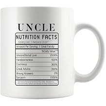 Panvola Uncle Nutrition Facts Label From Niece Nephew Brother Sister Fathers Day New Uncles Funny Family Reunion Ceramic Coffee Mug 11oz White Novelty Drinkware