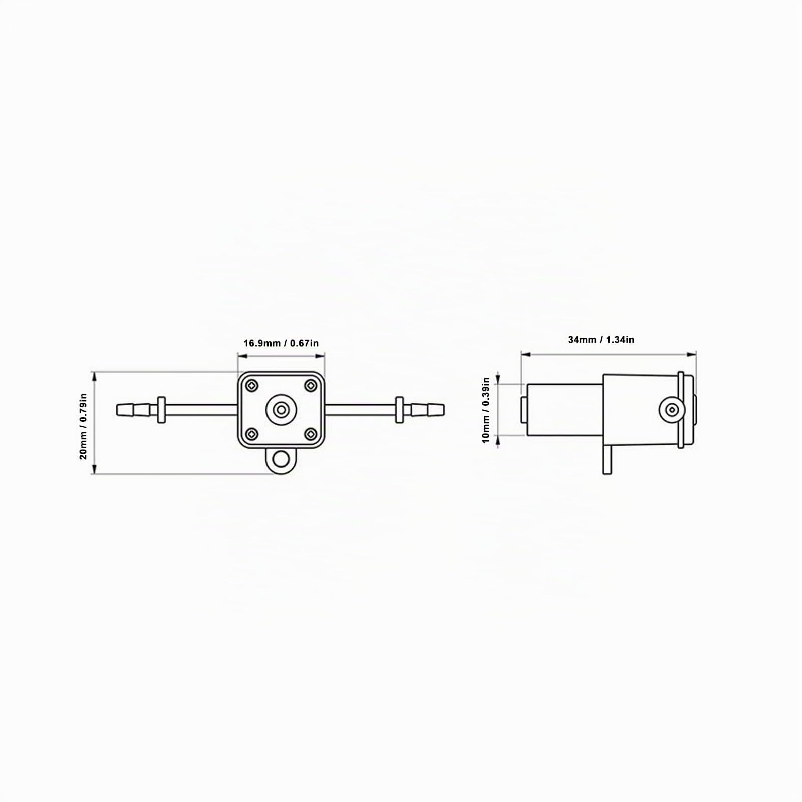 Mini Pompe Péristaltique 1ml par Min Débit 0.001m Ascenseur Transparent Shell Liquide Pompe Doseuse pour la Beauté Dispositif Médical (G10 6V)