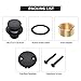 Matte Black Bath Tub Drain and Overflow Kit, Universal All Metal Tip-Toe Bathtub Drain Replacement Kit with Fine/Coarse Thread