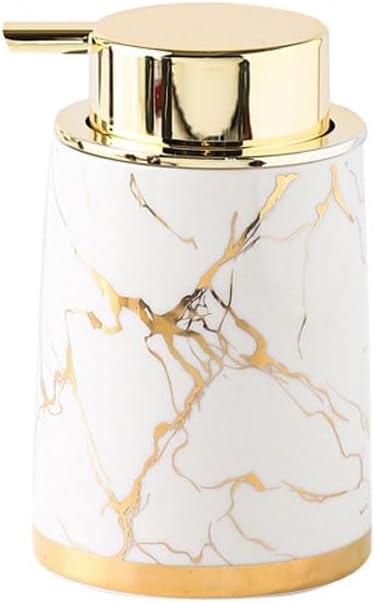 Kitchen Soap Dispenser Modern Home Ceramic Soap Dispenser Press Dispenser Bottle Lotion Liquid Bottle Shampoo Shower Gel Bottle Bathroom Soap Dispenser(A)