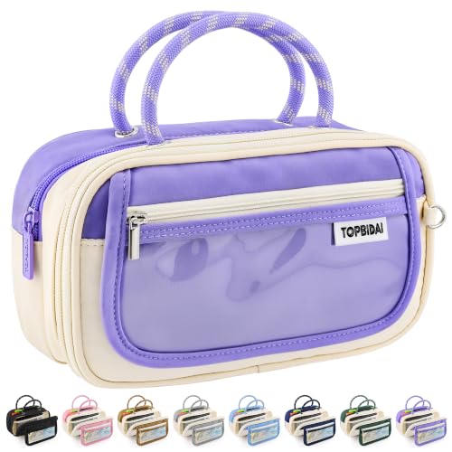 Image of TOPBIDAI Large Pencil Case Pouch School Supplies for Girls Boy Women Men