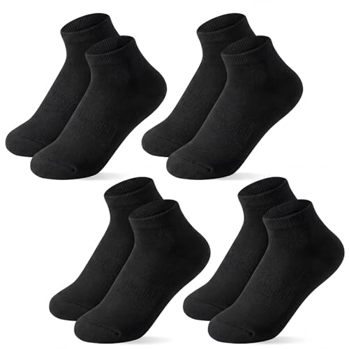 Chicingyou 4 Pairs Cotton Soft Eczema Moisturizing Sleep Socks, Black, XL