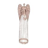 YK Decor Antique Metal Garden Angel Statue Angel Art Patio Lawn Yard Indoor Outdoor Decorations with LED String Light 19ft/6m Mother's Day