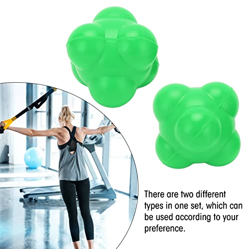 LHGWAT Reaction Balls, Hand Eye Coordination Training, 2 Piece Rebound Football Rubber Portable Foam Tennis Tennis Ball for Speed Strength, Running Soccer