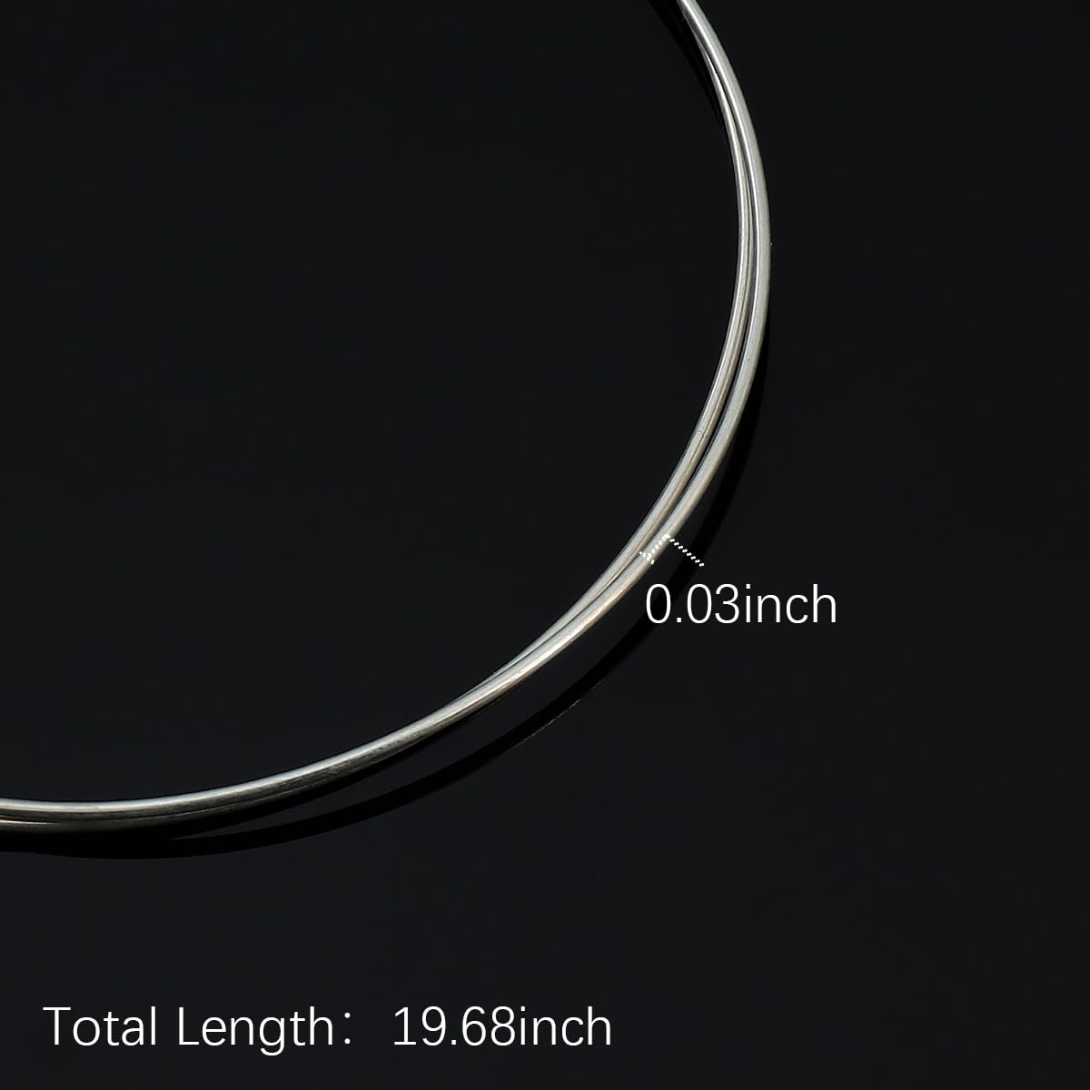 BEADIA 925 Sterling Silver Wire 1.0mm 0.5 Meters for Jewelry Making Findings