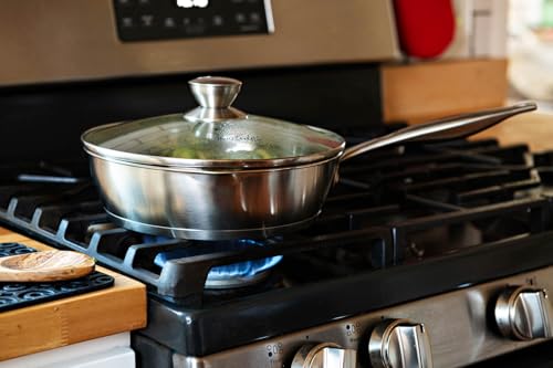 David Burke Regency Stainless Steel 5.6-Quart Chef's Pan with Lid - Oven Safe by David Burke - Used condition - Image 8