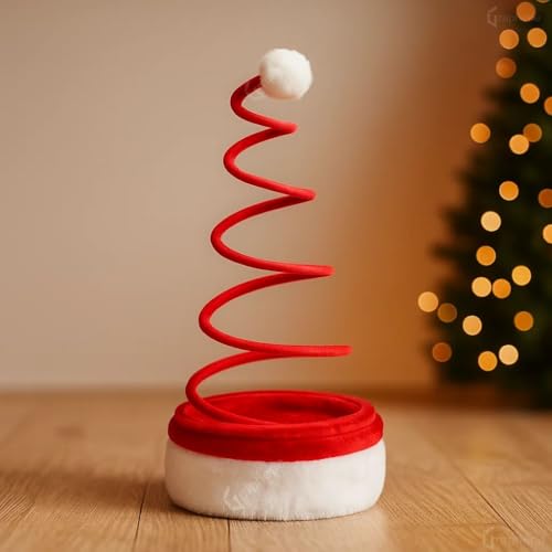 GRAPHENE Christmas Santa Clause Spring Cap Red White Velvet Classic Plush Fur Foldable Hat Gift For Kids Adult Free Size Xmas Comfortable Soft Caps Decoration Items Merry Party Festive Fun (Pack Of 1)