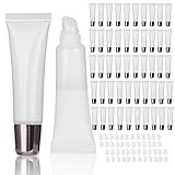 COSIDEA 50pcs 10ml refillable squeeze tubes lip gloss tube containers empty for lip oil DIY