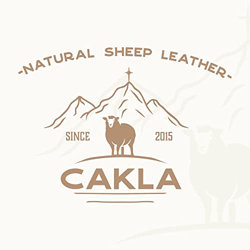 Cakla Lammfell Echt 110-120 cm - Schaffell Echt Groß - Fellteppich - Weich und Flauschig - Fell für Stühle - Lammfell Teppich - 100% Bio - Schafsfelle - Dekofell - Schafsfell Felle - Deko Fell