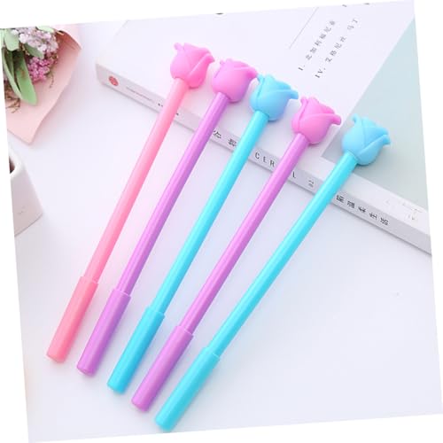 12 bolígrafos de gel en forma de rosa 0.5mm Amosfun miniatura 6