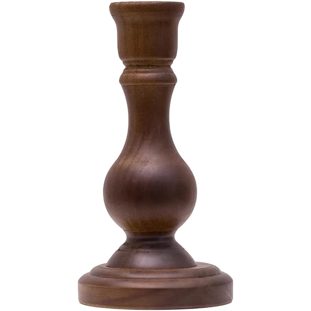 Bougeoir conique en bois stable anti basculement pour sécuriser vos bougies flambeaux