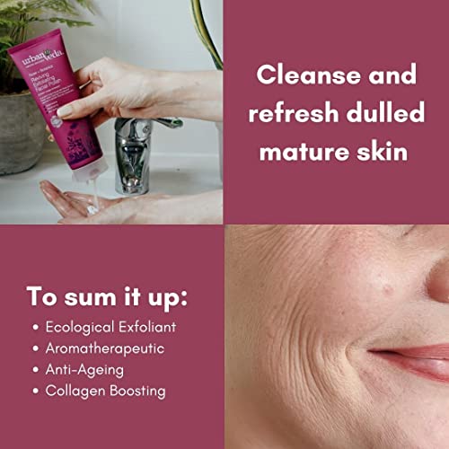 Urban Veda Reviving Exfoliating Facial Polish - Face Scrub For Women, Deep Hydrating Rose Hip Damask, Sensitive Brightening Skincare, Gentle Cleansing Wash, Vegan & Cruelty Free #TOP1