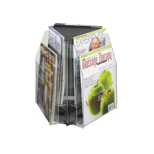 Safco Products 5698CL Reveal Table Top Literature Display, 6 Magazine, Clear