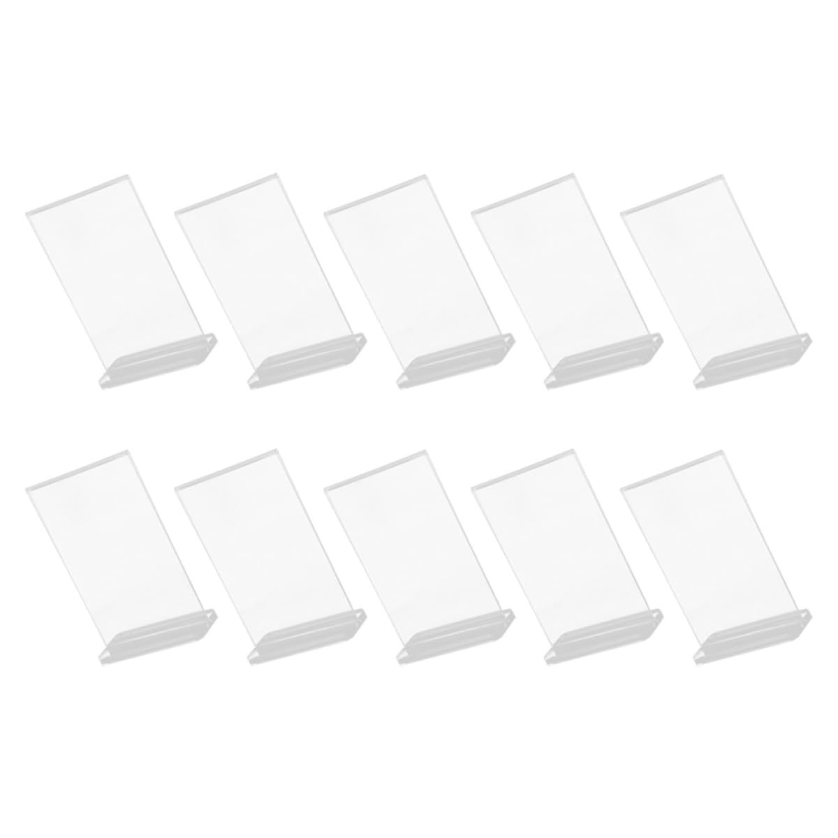 10 Stück Acryl Menüständer T-förmig mit Stabiler Breiter Basis Tragbar für Restaurant und Zuhause als Menü Display Halter