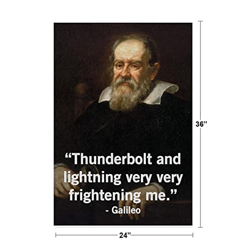 Image of Funny Classroom Posters Thunderbolt And Lightning Very Very Frightening Me Galileo Meme Science Posters Cool Wall Art Print Poster 24x36