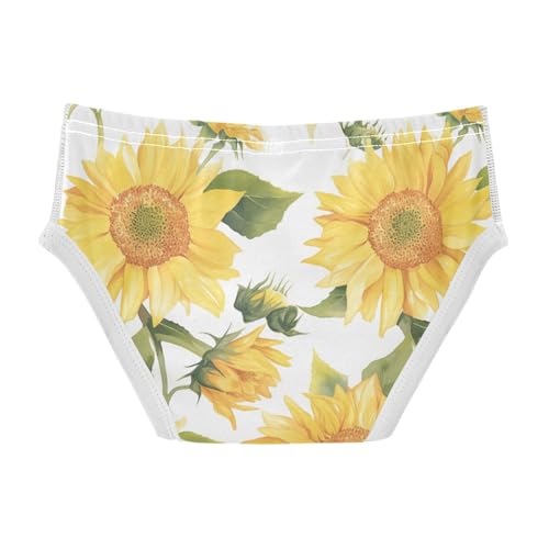 KLL Sunflower Pattern Toddler Boys Comfort Briefs Breathable Children Panties2
