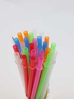 24-Pack Reusable 9-Inch Hard Plastic Straws In 10 Translucent Colors, For Glasses, Cups, And Jars