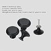 12PCS Cabinet Knobs, Black Cabinet Pulls Cabinet Knobs Inway, Round Drawer Knobs Cabinet Hardware with Screws, for Kitchen Bedroom Furniture