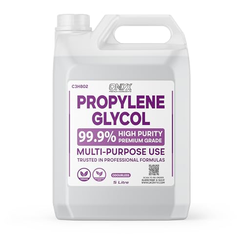 5L Premium Mono-Propylene Glycol (MPG) 100% PURE Food Grade USP/EP Pharma, Non GMO PG (5 Litre)
