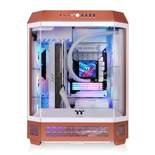 Image of Thermaltake Tower 600 Mid Tower; 2x140mm CT Fans Included; 420mm Radiator Support; 400mm GPU Clearance; Hidden Connector Support; Rotatable PCIe Slots; Mocha Mousse; CA-1Z1-00MUWN-00