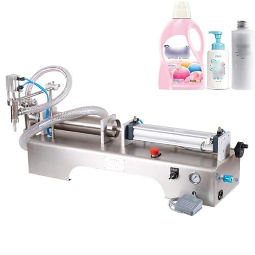 Pneumatic Liquid Quantitative Filling Machine, Semi-Automatic Liquid Filling Machine, Commercial and Home Use Suitable for Beverages, Water, Juice, Milk, Wine