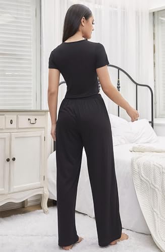 Pyjama femmes fluide et haut de gamme en maille extensible douce - 6