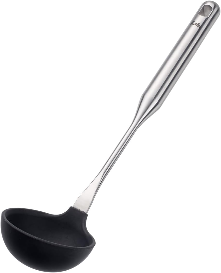 Fissler Essential Silicone Ladle, Heat-Resistant Nonstick Cooking Utensil for Soups, Sauces & Stews, Ergonomic Handle