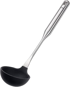 Fissler Essential Silicone Ladle, Heat-Resistant Nonstick Cooking Utensil for Soups, Sauces & Stews, Ergonomic Handle