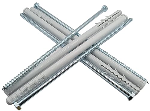 Fixations solides pour brique et béton avec ce lot de 4 ancrages muraux robustes de 260 mm