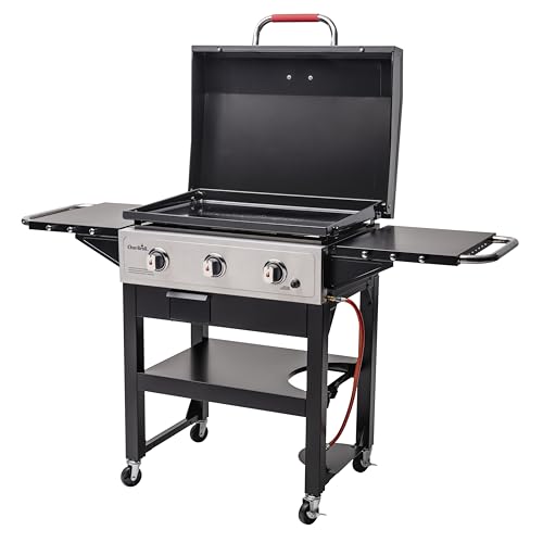 Char-Broil Gasgrill Plancha Griddle 3400, Gusseisen-Grillplatte 48 x 68 cm, Elektronische Zündung, 165.1 cm x 71.12 cm x 99.57 cm