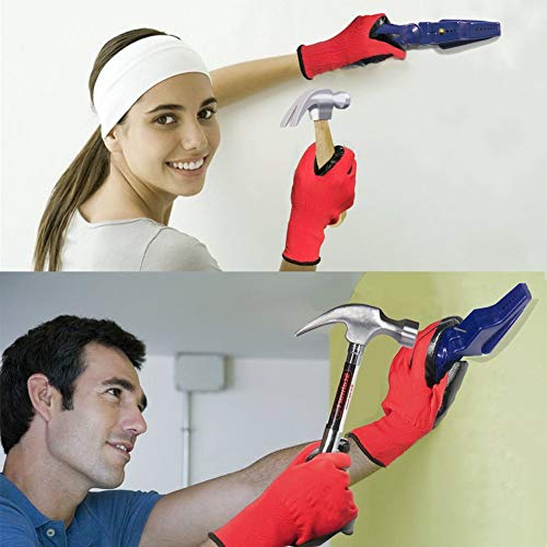 Viwieu Nail Holder For Hammering Safety Plastic Pliers, Finger Protective Nail Guide For Small Screws And Finishing Nails, Slip Joint Pliers Tool Gadget For Household Construction (With Work Gloves) #TOP6