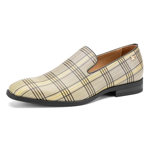 Image of JITAI Men's Dress Shoes - Casual Rubber & Leather Loafers for Men - Fashion Business Formal Wear