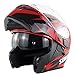 Casque de moto modulaire en fibre de carbone Flip Up Helmets Dual Visor Helmet Glass verre coloré visière moteur moto scooter Racing Helme