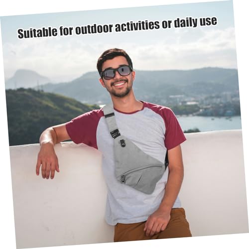 Bandolera hombre ligera ideal como bolsa de gimnasio y deporte en color gris claro 4