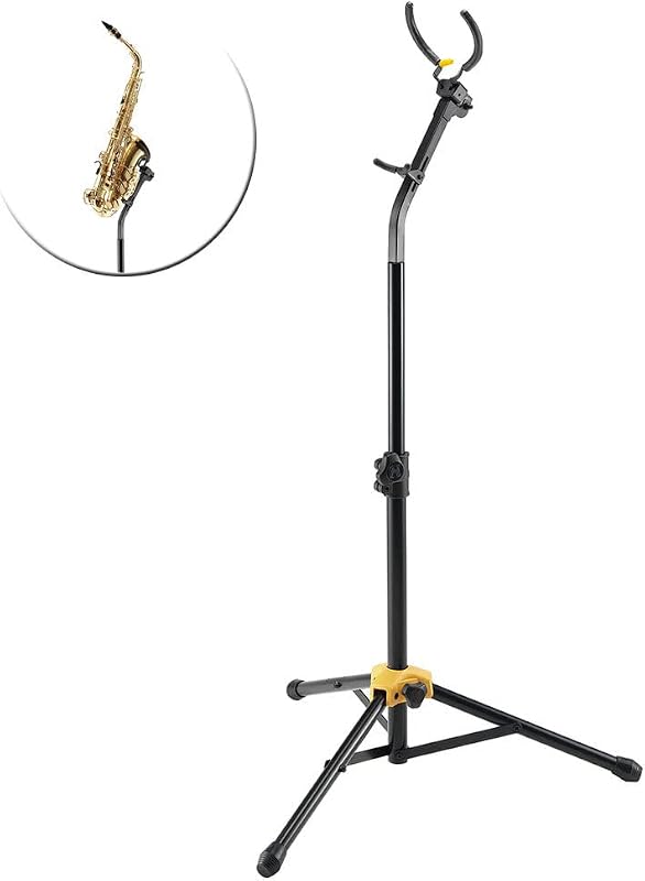 Hercules Stands DS730B Tall Alto/Tenor Saxophone Stand with Auto Grip System