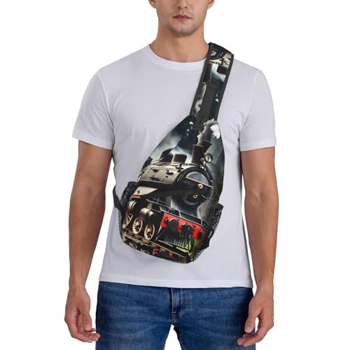 Bolso bandolera estampado locomotora para hiking y viaje miniatura 7