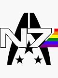 Mass Effect N7 Alliance Gay Pride Sticker - Sticker Graphic -Stickers for Hydroflask Water Bottles...