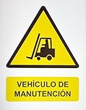 FERRETELIX Cartel señal pvc 40 cm x 30 cm Vehiculos de manutencion