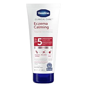 Vaseline Clinical Care Body Cream lotion for eczema prone skin Eczema Calming Therapy Cream with Colloidal Oatmeal Skin Protectant to provide instant relief for dry, itchy skin 200 ml