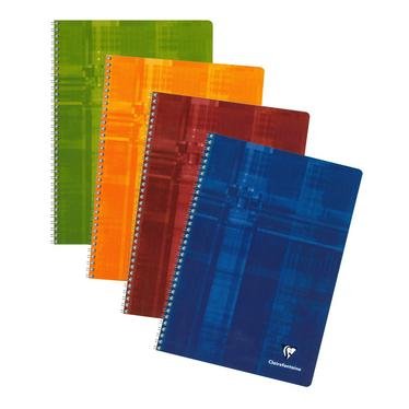 CLAIREFONTAINE 68141C - Quaderno a spirale 21x29,7 cm 100 pagine a quadretti con quadretti grandi - Colore casuale - 1 unità
