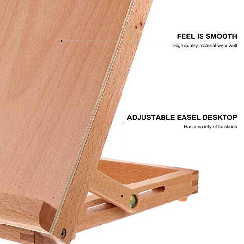 ARTIBETTER Mesa de desenho de artista ajustável em madeira para pintura, desenho, esboço, cavalete