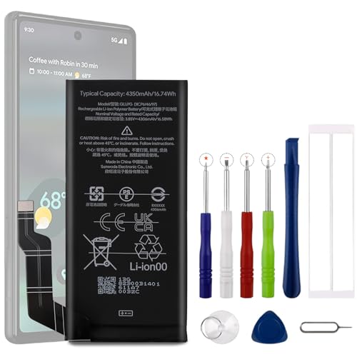 Vvsialeek GLU7G Replacement Battery for Google Pixel 6a GX7AS GB62Z G1AZG with Specialized Toolkit.
