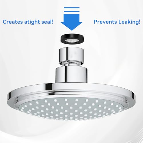 24 Stück Duschkopf Dichtung Sieb,Brausekopf Dusche Dichtung Sieb,Schwarz Gummidichtring,1/2 Zoll Dusch Duschschlauch Dichtung Filternetz,Dichtungsringe Set für Wasserhahn Schlauchverbinder